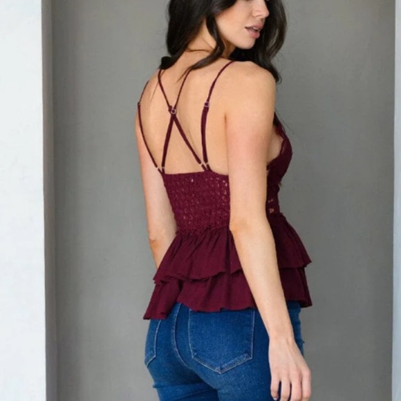 🌼’Summer Sun’ V-neck Lace Ruffle Top🌼 - Picture 4 of 4